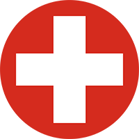 Swiss Flag in a circle